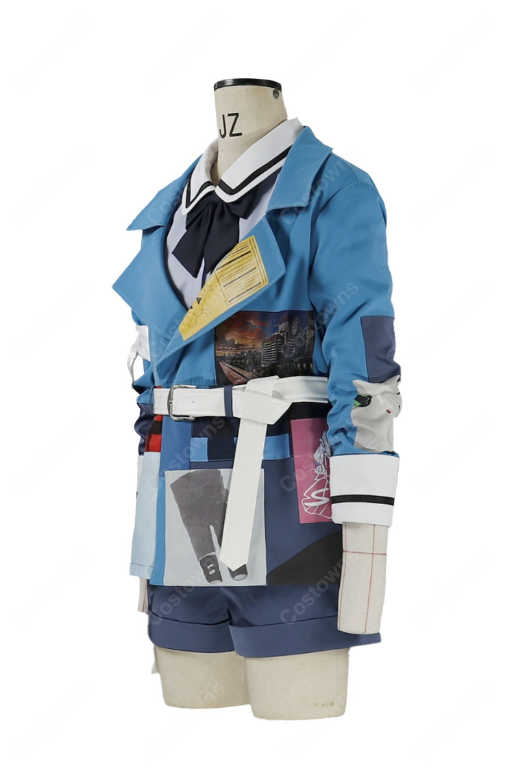 ガールズバンドクライ 井芹仁菜 コスプレ衣装 運命の華 Ver. トゲナシトゲアリ ステージ衣装 ブルー フルセット-3