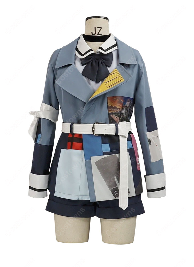 ガールズバンドクライ 井芹仁菜 コスプレ衣装 運命の華 Ver. トゲナシトゲアリ ステージ衣装 ブルー フルセット-8