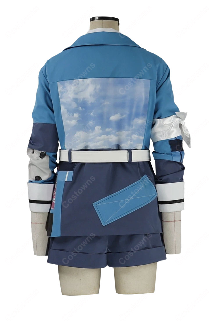 ガールズバンドクライ 井芹仁菜 コスプレ衣装 運命の華 Ver. トゲナシトゲアリ ステージ衣装 ブルー フルセット-5