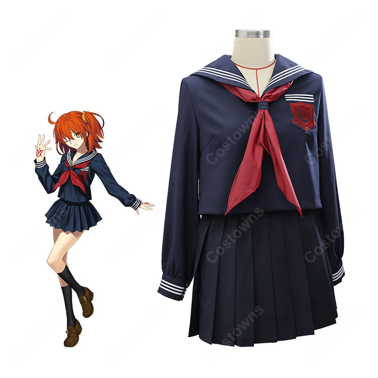 Fate/Grand Order 月の裏側の記憶 魔術礼装 コスプレ衣装 女主人公 藤丸立香 ぐだ子 制服 FGO 女性用 セーラー服-1