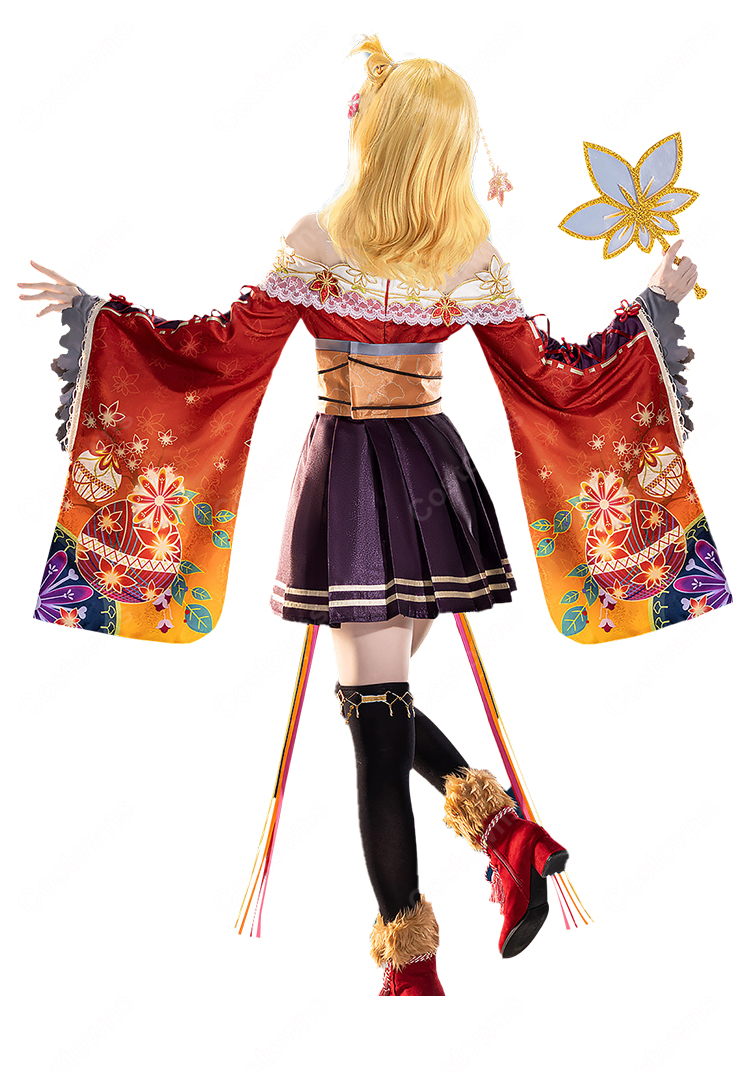 ラブライブ！スクフェス 紅葉狩り編 冬が訪れるまで 小原鞠莉 コスプレ衣装-3