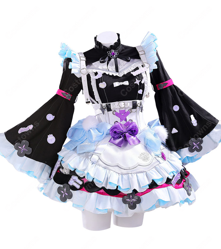 にじさんじ エナー・アールウェット コスプレ衣装 ゴスロリメイド服-2