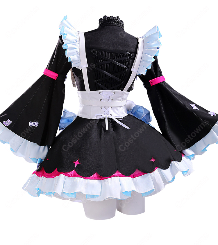 にじさんじ エナー・アールウェット コスプレ衣装 ゴスロリメイド服-3