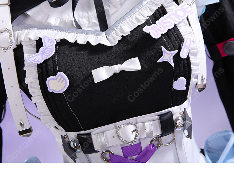 にじさんじ エナー・アールウェット コスプレ衣装 ゴスロリメイド服-6