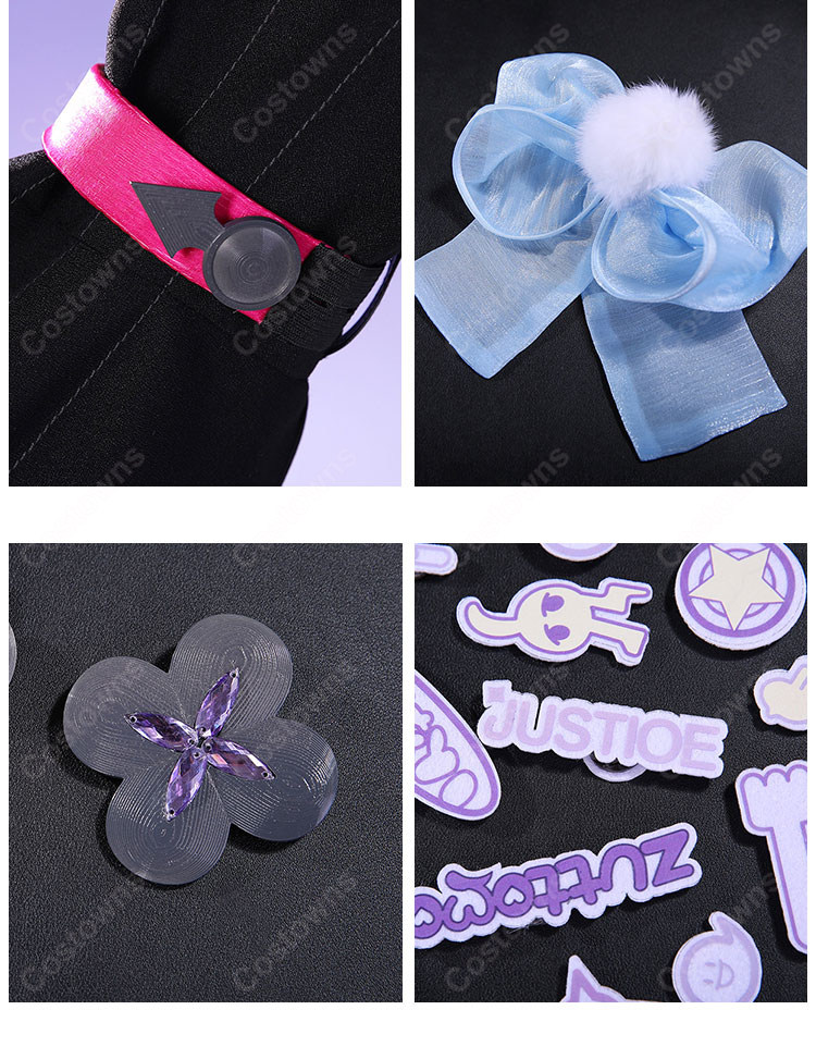 にじさんじ エナー・アールウェット コスプレ衣装 ゴスロリメイド服-11