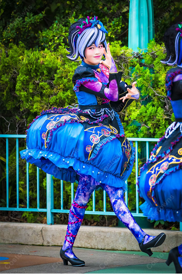 ザ・ヴィランズ・ハロウィーン Into the Frenzy クラゲ ダンサー コスプレ衣装 ハロウィン 仮装 東京ディズニーランド パレード アースラ ダンサー 衣装-2