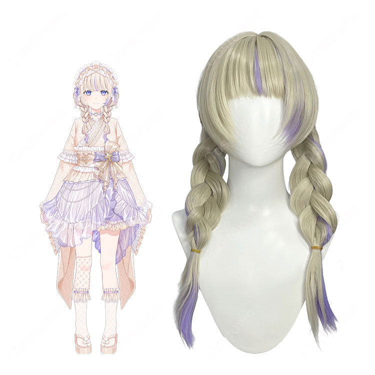 ホロライブ 轟はじめ コスプレウィッグ 正月衣装 ReGLOSS VTuber かつら 耐熱 高品質 自然 ネット付き 変装 撮影用 イベント|COSTOWNS-1