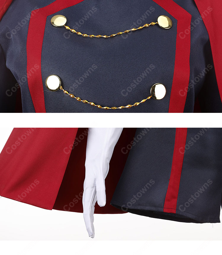 魔都精兵のスレイブ 山城恋 コスプレ衣装 第2期 魔防隊総組長 マント付き フルセット 制服 アニメ コスチューム ハイクオリティ イベント 撮影用|COSTOWNS-9