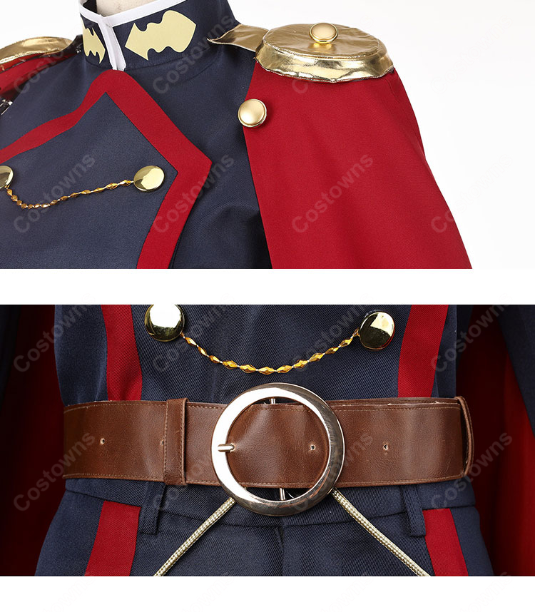 魔都精兵のスレイブ 山城恋 コスプレ衣装 第2期 魔防隊総組長 マント付き フルセット 制服 アニメ コスチューム ハイクオリティ イベント 撮影用|COSTOWNS-7