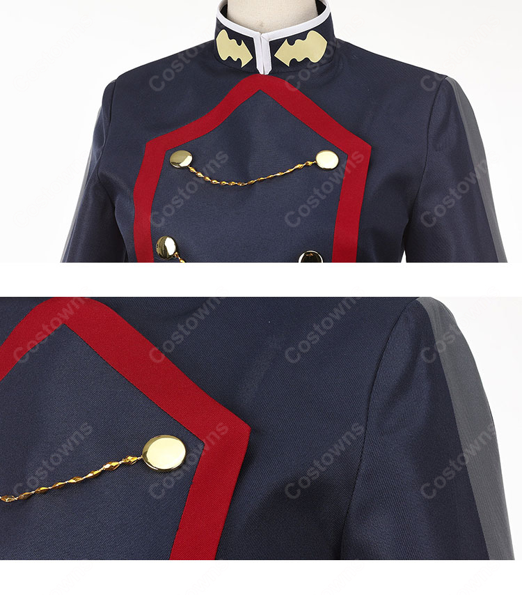 魔都精兵のスレイブ 山城恋 コスプレ衣装 第2期 魔防隊総組長 マント付き フルセット 制服 アニメ コスチューム ハイクオリティ イベント 撮影用|COSTOWNS-8