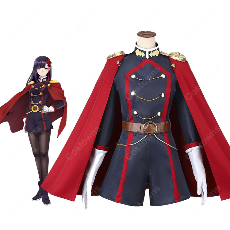 魔都精兵のスレイブ 山城恋 コスプレ衣装 第2期 魔防隊総組長 マント付き フルセット 制服 アニメ コスチューム ハイクオリティ イベント 撮影用|COSTOWNS-1