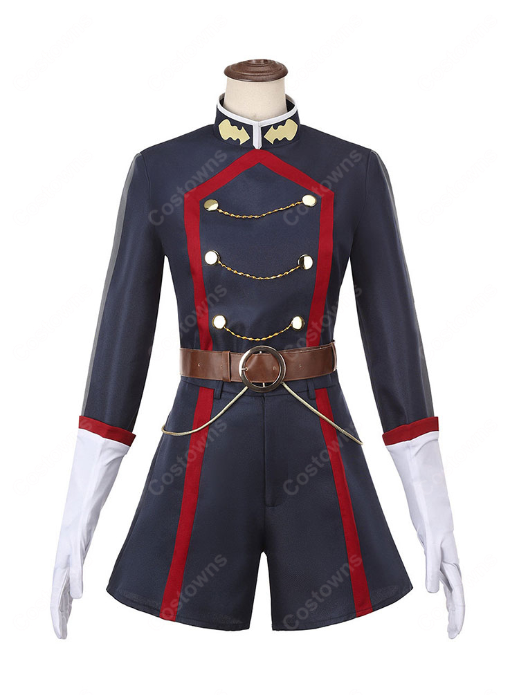 魔都精兵のスレイブ 山城恋 コスプレ衣装 第2期 魔防隊総組長 マント付き フルセット 制服 アニメ コスチューム ハイクオリティ イベント 撮影用|COSTOWNS-4