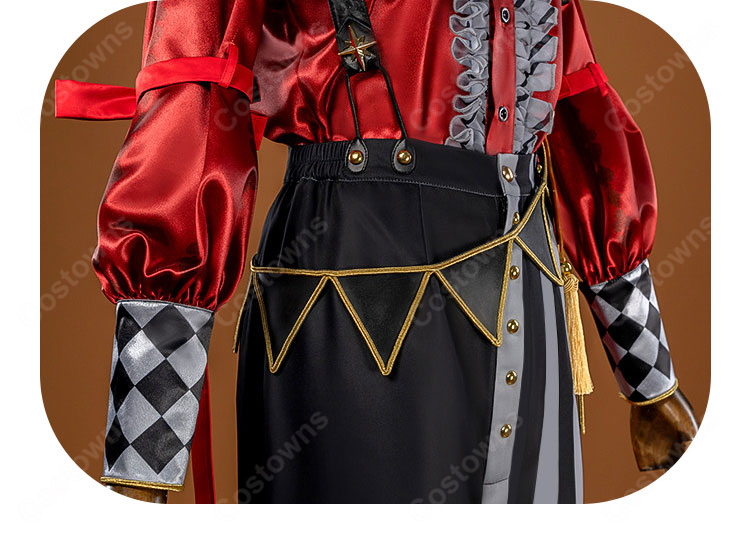 ツイステ トレイ・クローバー コスプレ衣装 プレイフル・ドレス Ver. ハーツラビュル寮 副寮長 豪華セット-9