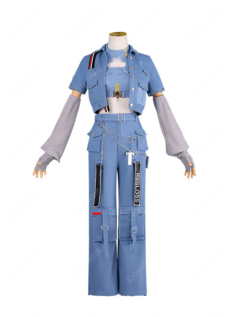 hololive ホロライブ 轟はじめ コスプレ衣装 Flashpoint衣装 ReGLOSS VTuber 新衣装 仮装 変装 コスチューム セット|COSTOWNS-2