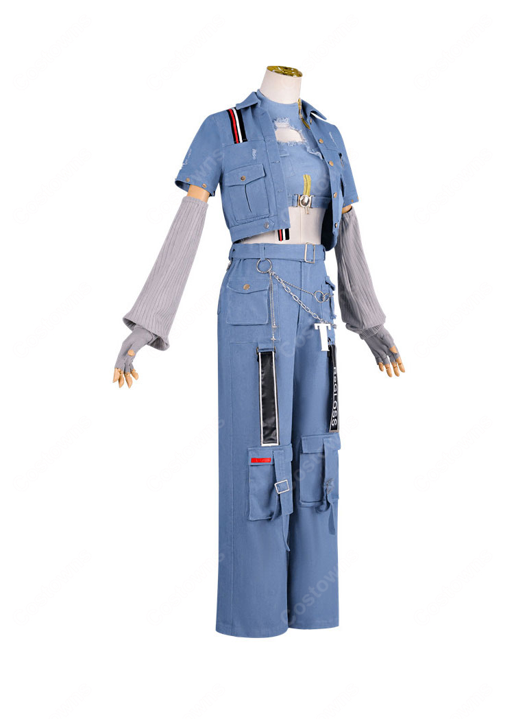 hololive ホロライブ 轟はじめ コスプレ衣装 Flashpoint衣装 ReGLOSS VTuber 新衣装 仮装 変装 コスチューム セット|COSTOWNS-3