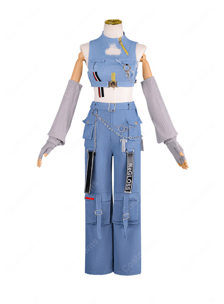 hololive ホロライブ 轟はじめ コスプレ衣装 Flashpoint衣装 ReGLOSS VTuber 新衣装 仮装 変装 コスチューム セット|COSTOWNS-5