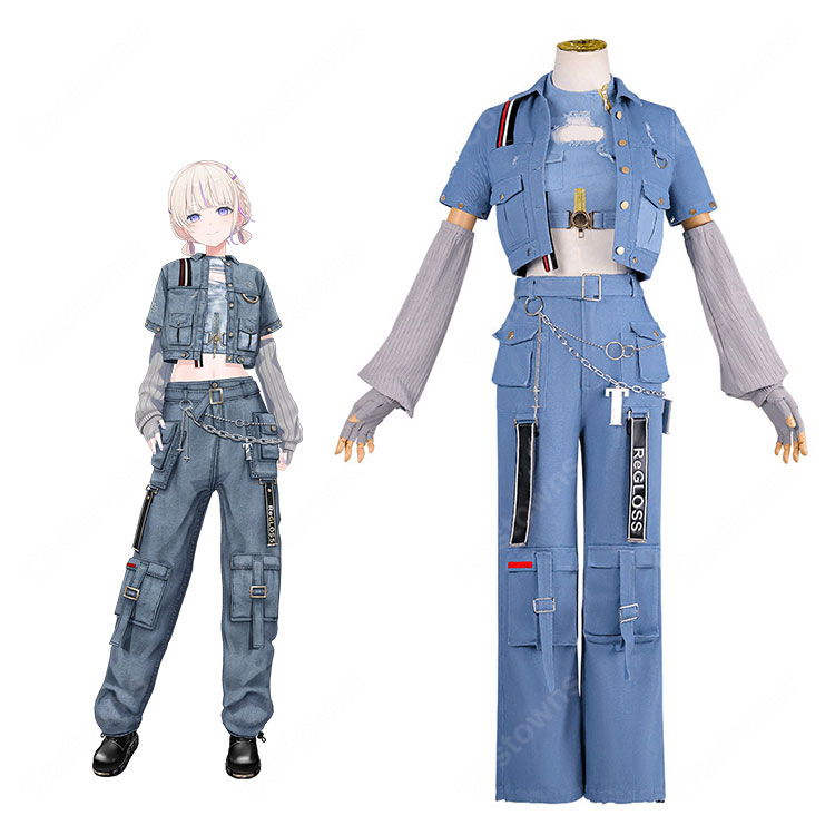 hololive ホロライブ 轟はじめ コスプレ衣装 Flashpoint衣装 ReGLOSS VTuber 新衣装 仮装 変装 コスチューム セット|COSTOWNS-1