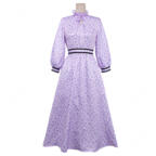 葬送のフリーレン フェルン コスプレ衣装 紫色 小花柄 ワンピース