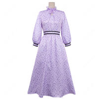 葬送のフリーレン フェルン コスプレ衣装 紫色 小花柄 ワンピース