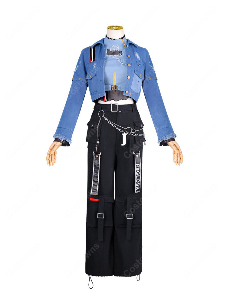 hololive ホロライブ 儒烏風亭らでん コスプレ衣装 VTuber ReGLOSS Flashpoint衣装-2