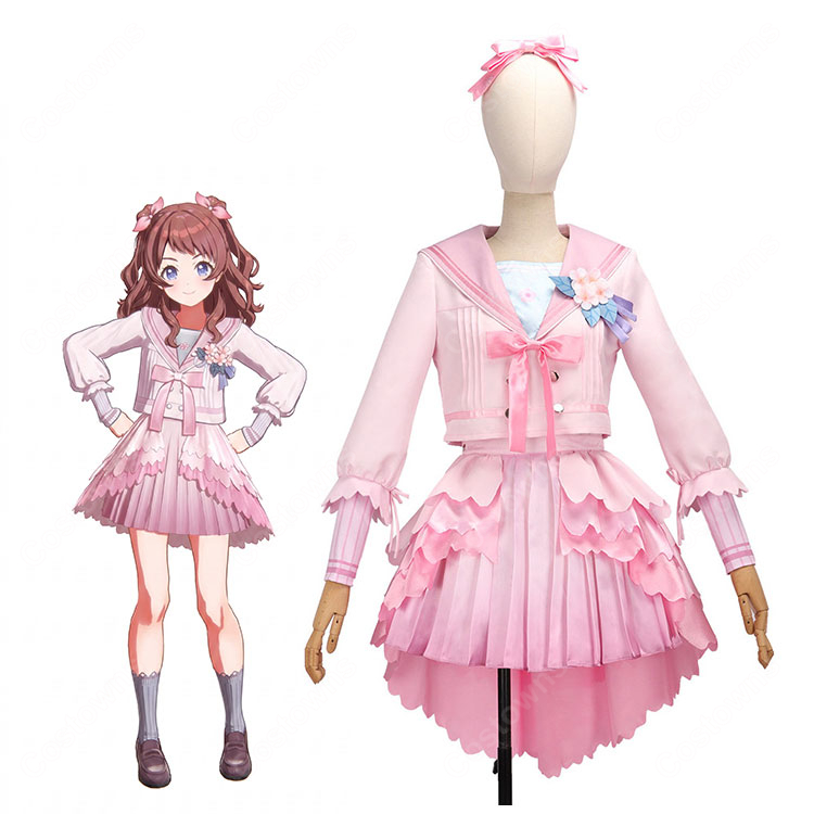 学園アイドルマスター 花海咲季 桜フォトグラフ コスプレ衣装 学マス アイドル衣装-1