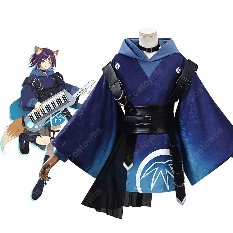 超かぐや姫！ 酒寄彩葉 コスプレ衣装 ジャガード生地 レザーコルセットベルト付き コスチューム 豪華セット｜道具追加可｜ COSTOWNS-1