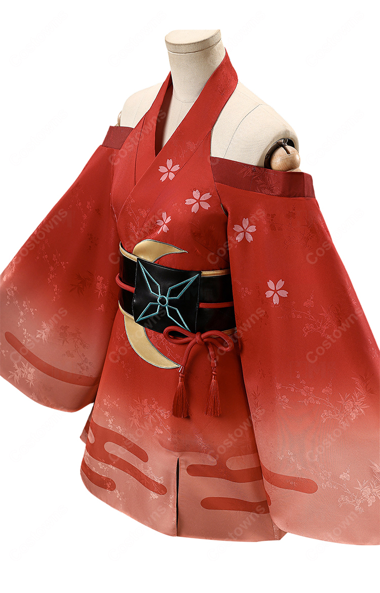 超かぐや姫！ かぐや  コスプレ衣装 ジャカード生地 豪華版 背負い飾り追加可-4