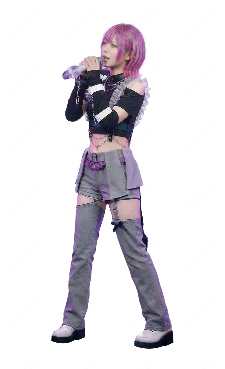 ホロライブ 常闇トワ 6周年記念LIVE衣装 コスプレ衣装 ステージ服 VTuber 4期生 ライブコスチューム 豪華セット 高品質-3