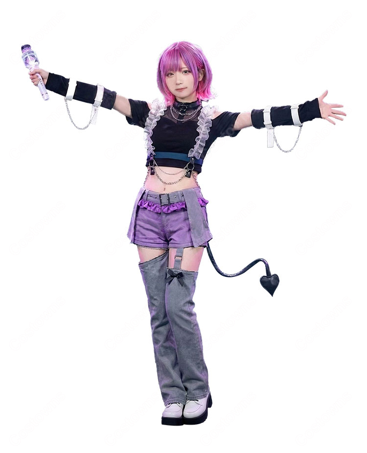 ホロライブ 常闇トワ 6周年記念LIVE衣装 コスプレ衣装 ステージ服 VTuber 4期生 ライブコスチューム 豪華セット 高品質-2