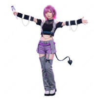 ホロライブ 常闇トワ 6周年記念LIVE衣装 コスプレ衣装 ステージ服 VTuber 4期生 ライブコスチューム 豪華セット 高品質