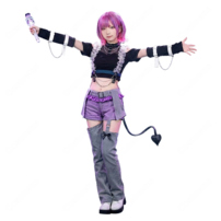 ホロライブ 常闇トワ 6周年記念LIVE衣装 コスプレ衣装 ステージ服 VTuber 4期生 ライブコスチューム 豪華セット 高品質(202×202)