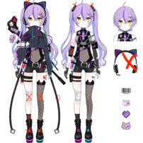 Virtual eSports Project ぶいすぽっ! 紫宮るな 第3衣装 サイバーパンク コスプレ衣装(その他 コスプレ衣装)