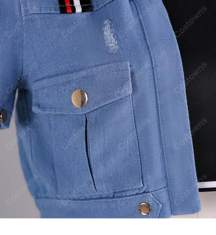 hololive ホロライブ  一条莉々華 Flashpoint衣装 コスプレ衣装 VTuber コスチューム 高品質 デニム 撮影 イベント｜COSTOWNS-8