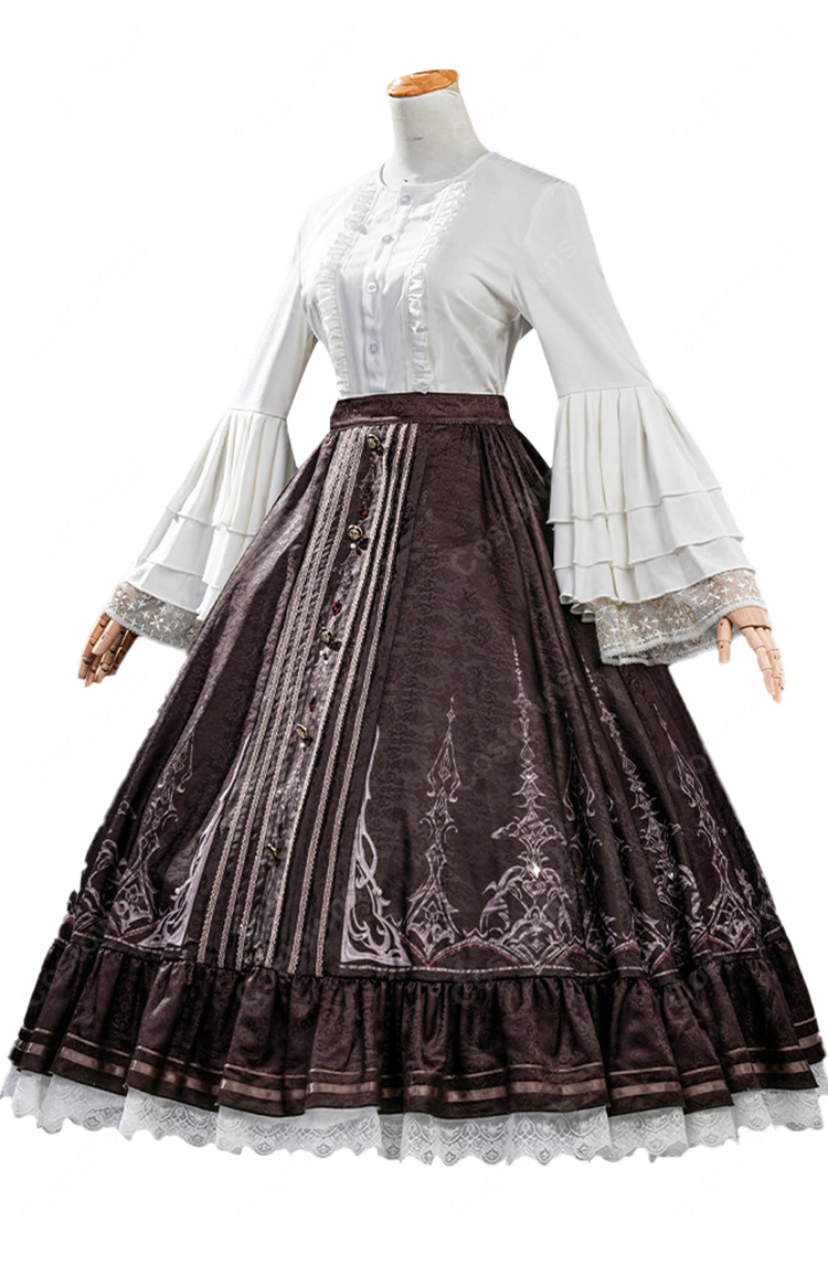 恋と深空 主人公 魂を約す赤月 コスプレ衣装 深空ハンター 銀翼の悪魔 高品質 刺繍 コスチューム フルセット|コスプレ通販 COSTOWNS-5