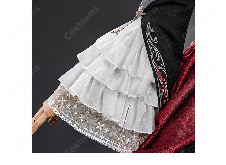 恋と深空 主人公 魂を約す赤月 コスプレ衣装 深空ハンター 銀翼の悪魔 高品質 刺繍 コスチューム フルセット|コスプレ通販 COSTOWNS-9