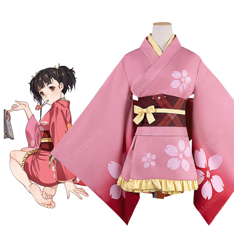 甲鉄城のカバネリ 無名 浴衣 コスプレ衣装 アニメ キャラクター 仮装 コスチューム イベント 撮影会 ハロウィン｜COSTOWNS-1