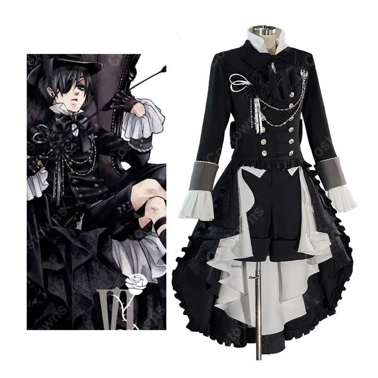 黒執事 シエル・ファントムハイヴ 扉絵イラスト衣装 コスプレ衣装 豪華フルセット（眼帯・帽子・指輪付き） ｜コスプレ通販 COSTOWNS-1