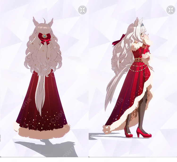 ウマ娘 プリティーダービー ビワハヤヒデ ノエルージュ・キャロル コスプレ衣装 クリスマス勝負服 | コスプレ通販 COSTOWNS-2