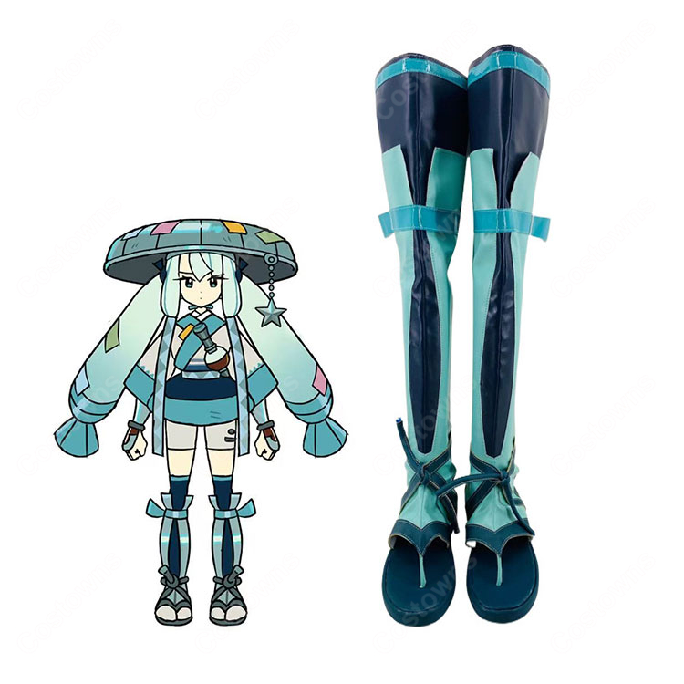 ポケットモンスター×初音ミク Project VOLTAGE はがね 初音ミク ジラーチ コスプレ靴 コスプレシューズ COSTOWNS-1