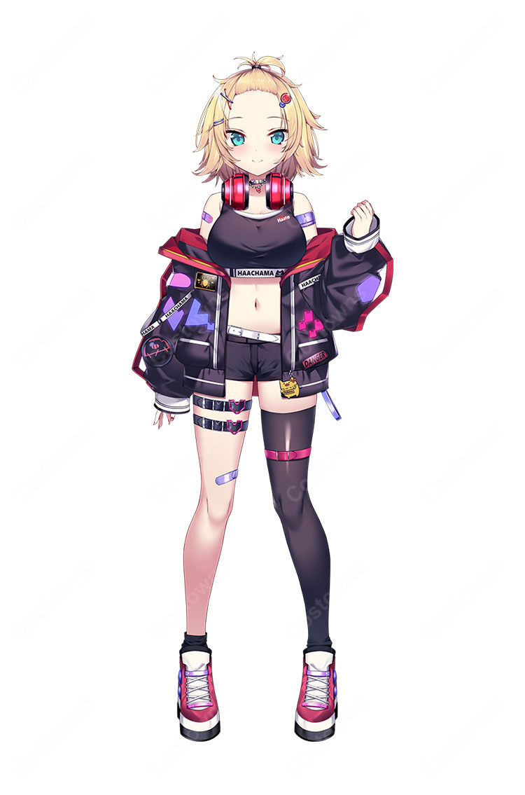 ホロライブ 赤井はあと ちゃまお衣装 コスプレウィッグ 耐熱 かつら COSTOWNS-1