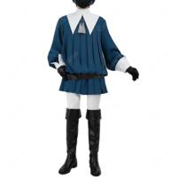 黒執事 シエル・ファントムハイヴ コスプレ衣装 フェンシング服 常服 ブルー プリーツチュニック 眼帯・手袋付き 6点セット COSTOWNS(202×202)