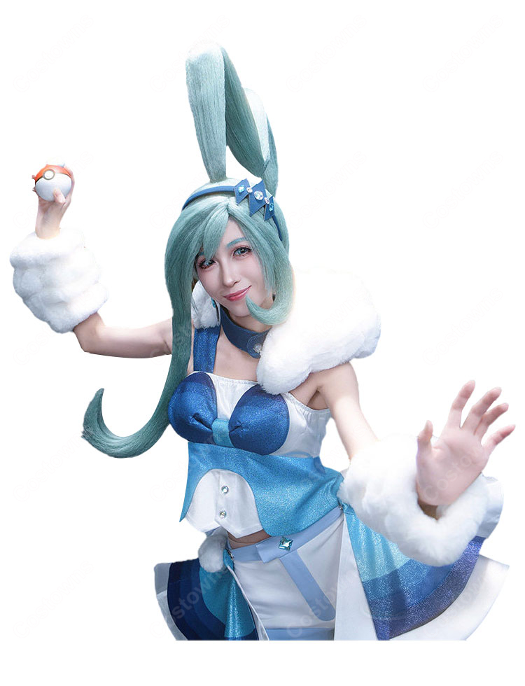 ポケットモンスター オメガルビー・アルファサファイア ルチア コスプレ衣装 アイドル衣装 フルセット 髪飾り付き 撮影 イベント COSTOWNS-5