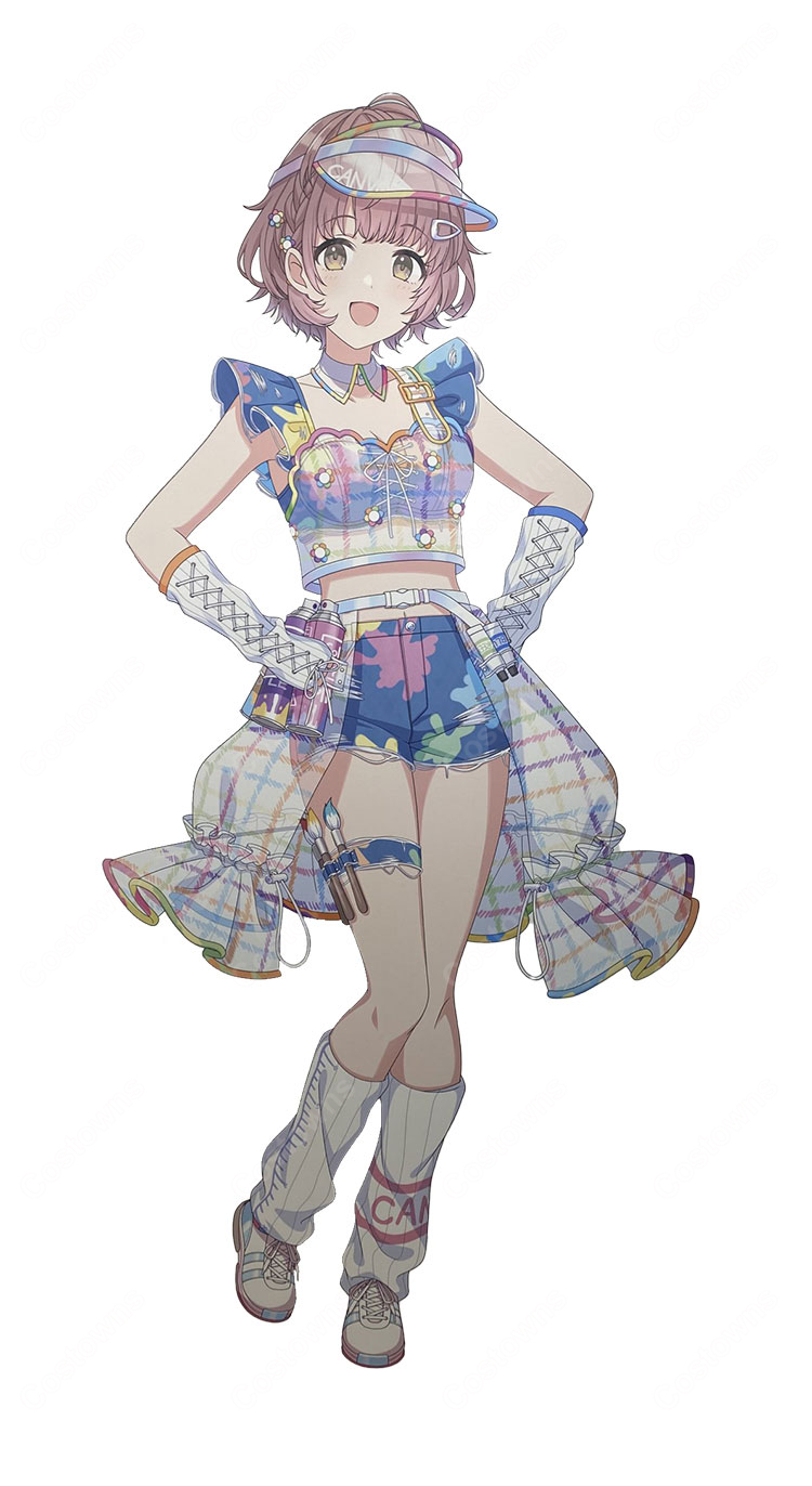 アイドルマスター シャイニーカラーズ 郁田はるき アンフィニィキャンバス コスプレ靴 コメティック シューズ COSTOWNS-1