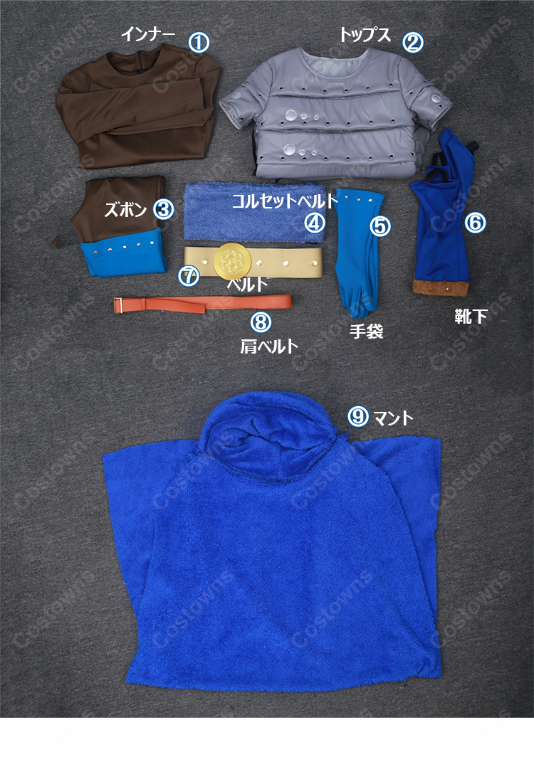 ONE PIECE サンジ エルバフ編 コスプレ衣装 バイキング風 麦わらの一味 新衣装 COSTOWNS-14