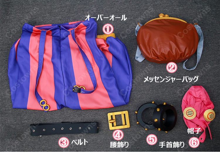 ONE PIECE ウソップ エルバフ編 コスプレ衣装 麦わらの一味 新衣装 バイキング風 COSTOWNS-12