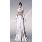 恋と深空 主人公 プレイヤー 銀河の讃歌 コスプレ衣装 ホワイトドレス 高品質 COSTOWNS