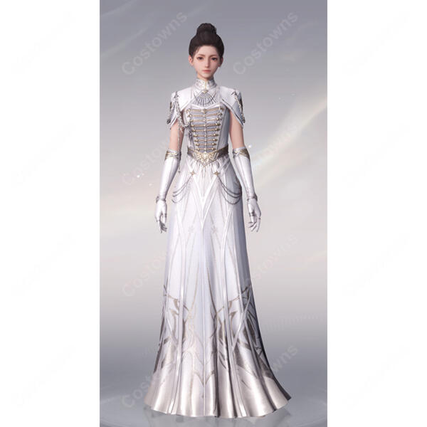 恋と深空 主人公 プレイヤー 銀河の讃歌 コスプレ衣装 ホワイトドレス 高品質 COSTOWNS オーダメイド可元の画像