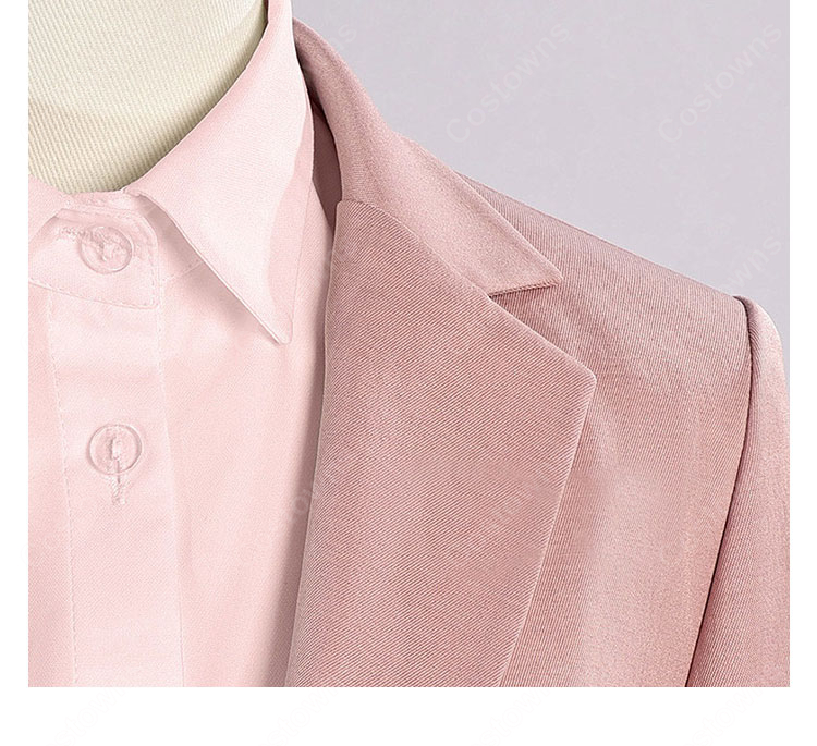 ヲタクに恋は難しい 桃瀬成海 コスプレ衣装 ピンク スーツセット 制服 オフィスカジュアル COSTOWNS-3