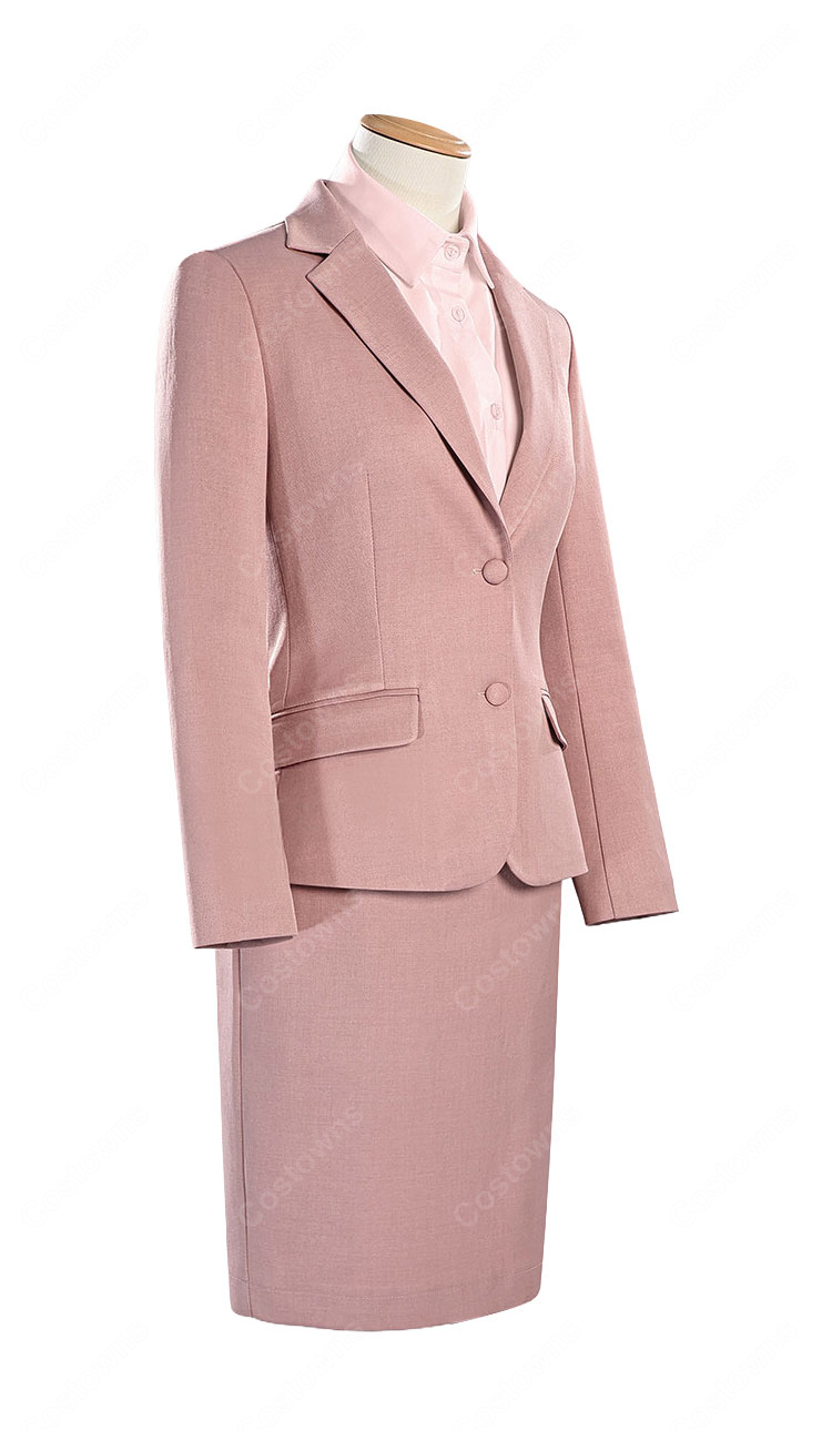 ヲタクに恋は難しい 桃瀬成海 コスプレ衣装 ピンク スーツセット 制服 オフィスカジュアル COSTOWNS-3