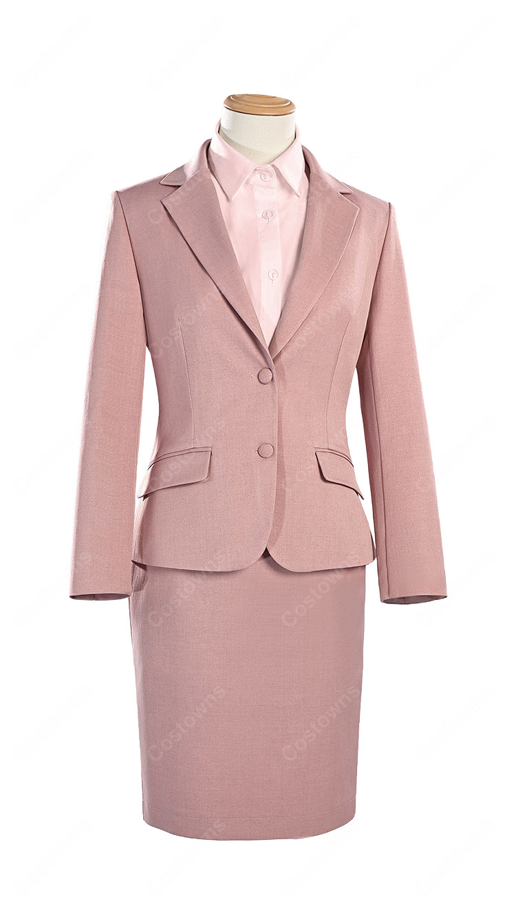 ヲタクに恋は難しい 桃瀬成海 コスプレ衣装 ピンク スーツセット 制服 オフィスカジュアル COSTOWNS-2